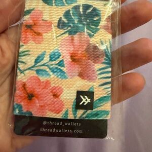 Thread Wallets Floral Card Holder